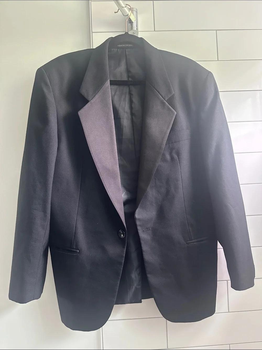 Pierre Balmain Black Wool Tuxedo Blazer Size L/XL